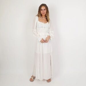 NWOT Allsaints White Long Sleeve Dress